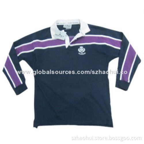 Men's polo shirt, long sleeve, printing